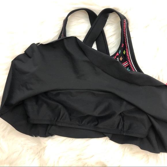 NWT Xhilaration Embroidered Racerback Swim Top - Picture 3 of 6